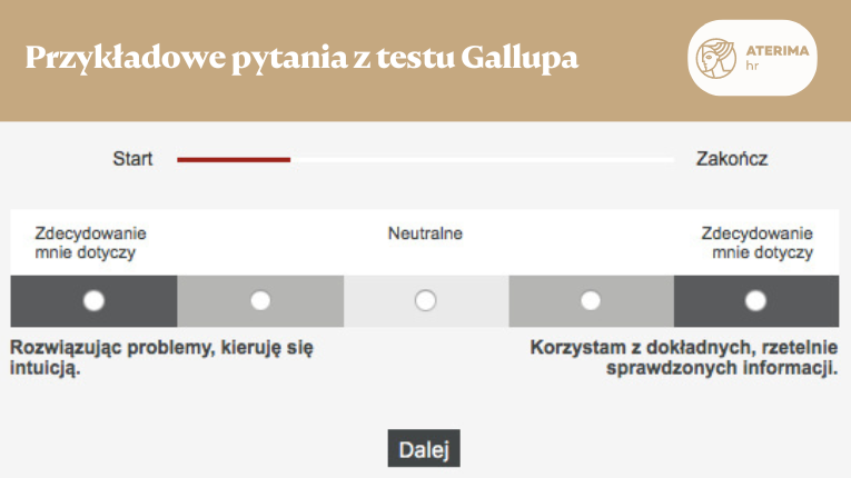 Przykładowe pytania z testu Gallupa